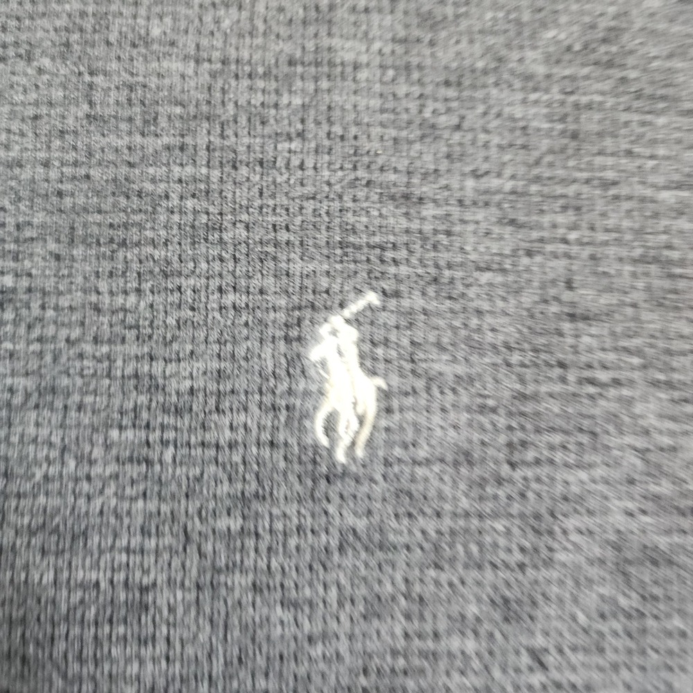 Polo Ralph Lauren Thermal Shirt Mens 2XL Gray Waffle Knit Long Sleeve Pony Logo - Picture 2 of 5